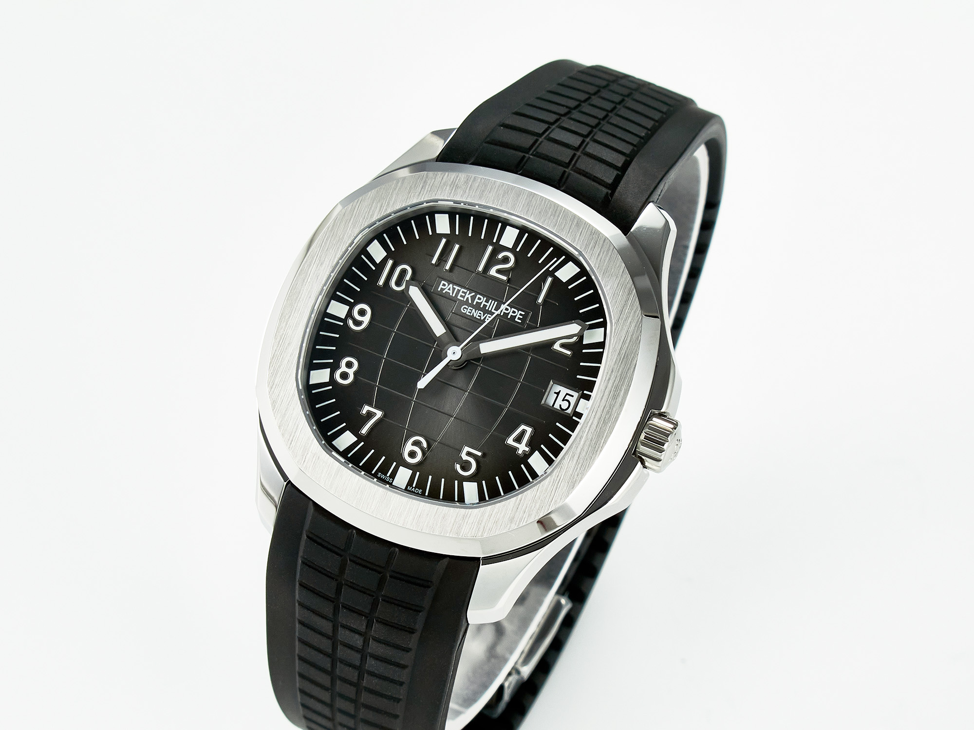Aquanaut 5167A SS ZF 1:1 Best Edition Black Dial on Black Rubber Strap A324 Super Clone(New clasp)