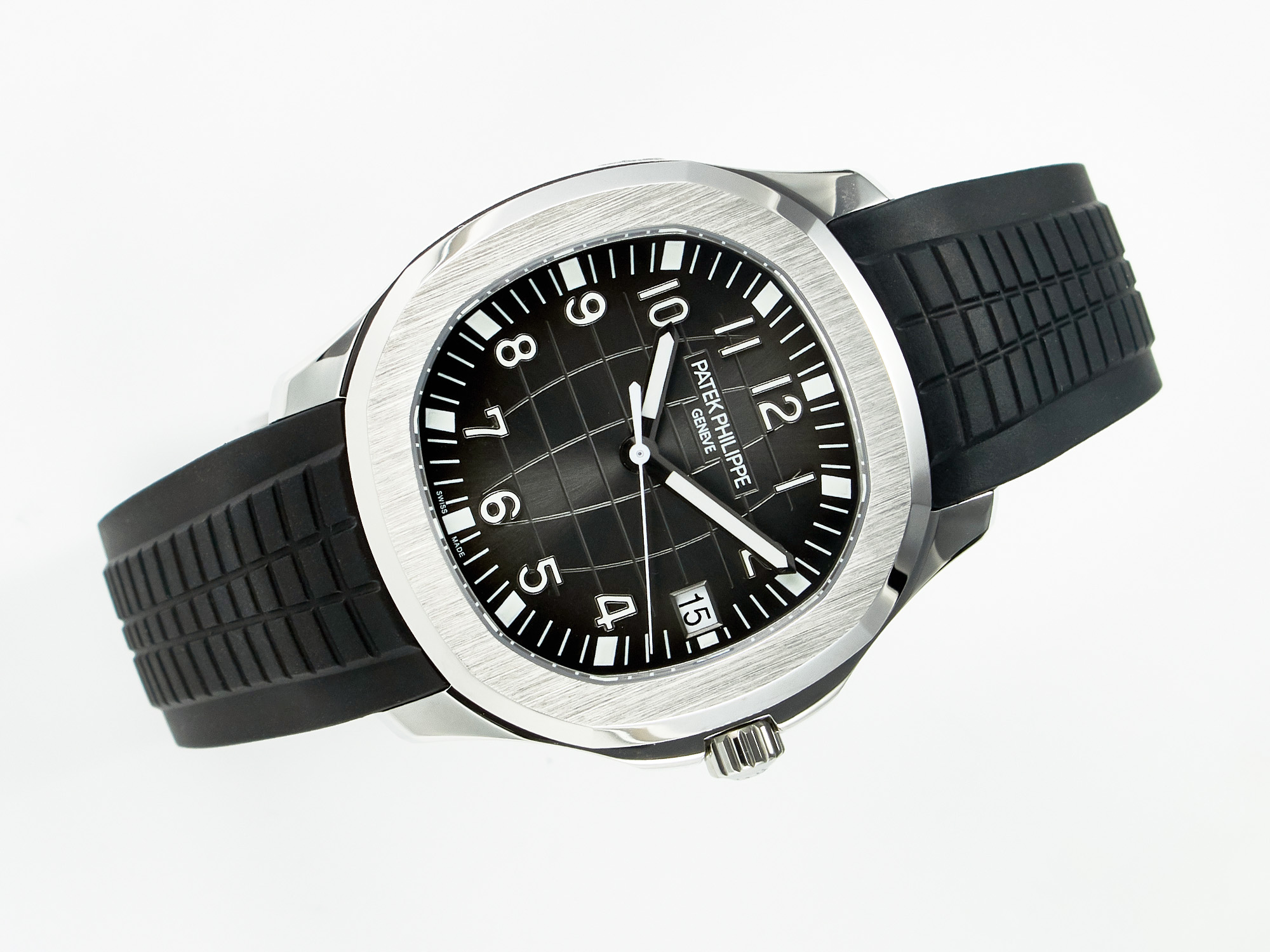 Aquanaut 5167A SS ZF 1:1 Best Edition Black Dial on Black Rubber Strap A324 Super Clone(New clasp)