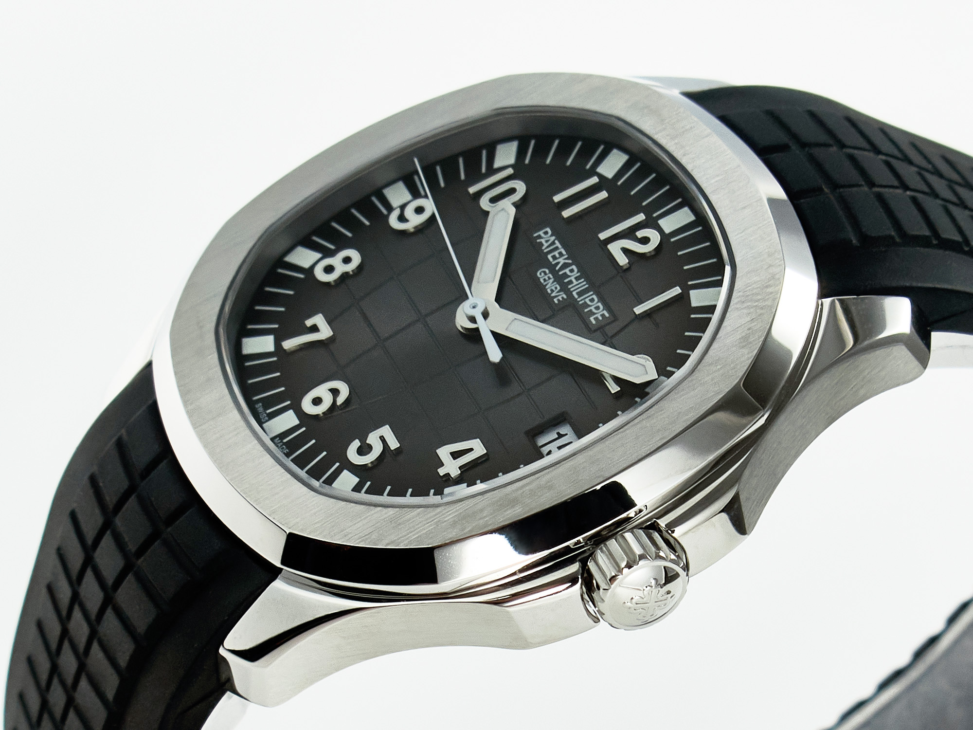 Aquanaut 5167A SS ZF 1:1 Best Edition Black Dial on Black Rubber Strap A324 Super Clone(New clasp)