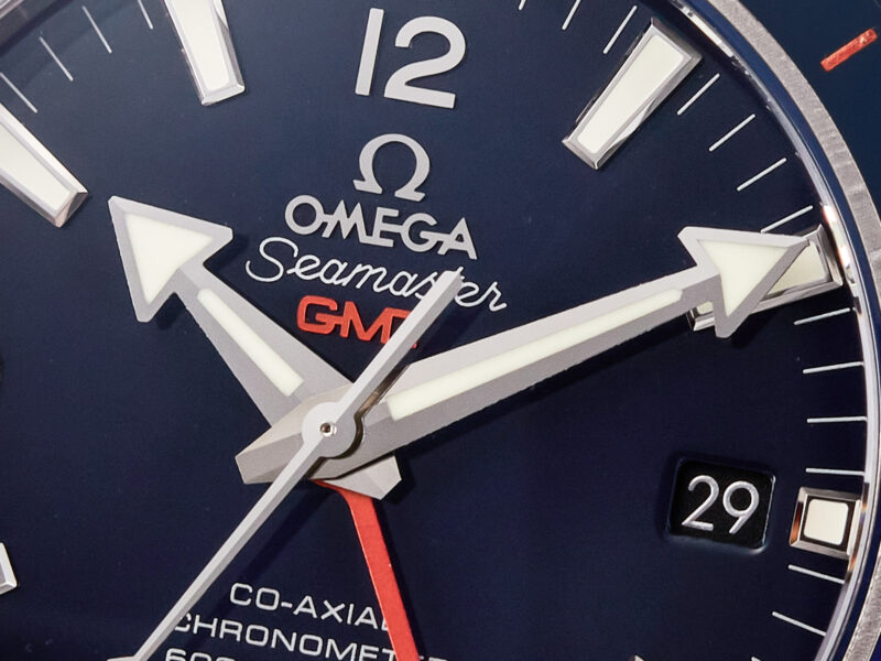 Planet Ocean 600M Co-Axial GMT 43.5mm VSF 1:1 Best Edition Blue Dial Blue Ceramic Bezel on SS Bracelet A8605 Super Clone