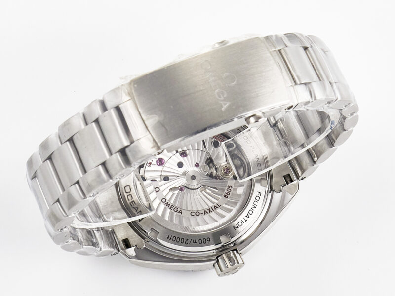 Planet Ocean 600M Co-Axial GMT 43.5mm VSF 1:1 Best Edition Blue Dial Blue Ceramic Bezel on SS Bracelet A8605 Super Clone