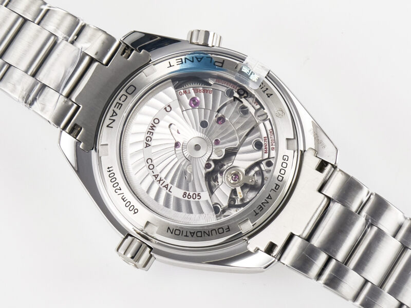 Planet Ocean 600M Co-Axial GMT 43.5mm VSF 1:1 Best Edition Blue Dial Blue Ceramic Bezel on SS Bracelet A8605 Super Clone