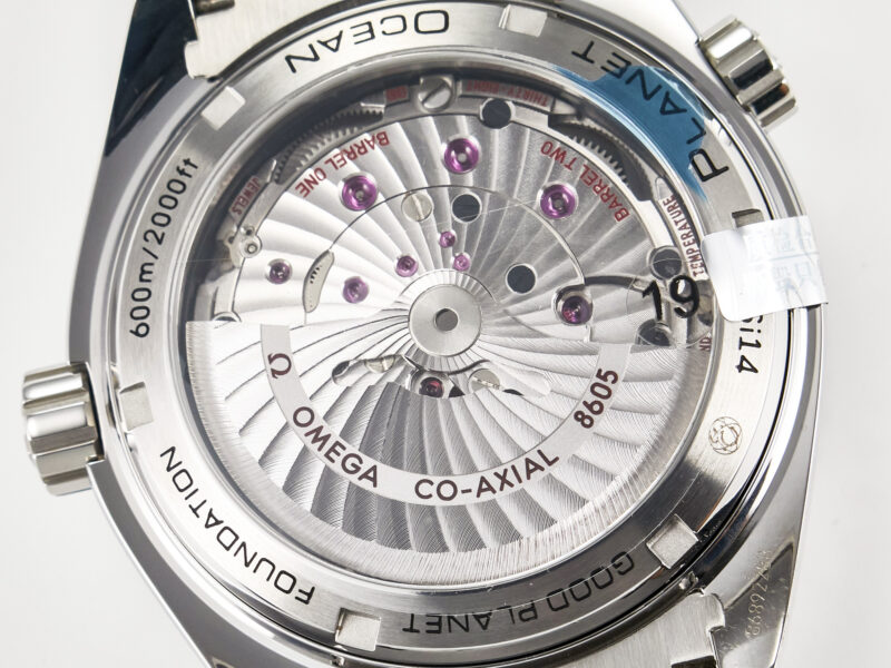 Planet Ocean 600M Co-Axial GMT 43.5mm VSF 1:1 Best Edition Blue Dial Blue Ceramic Bezel on SS Bracelet A8605 Super Clone