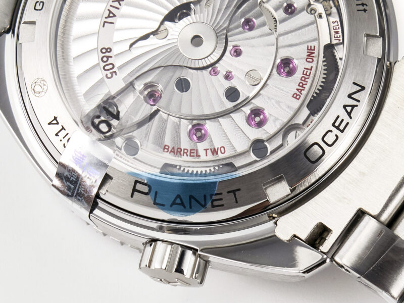 Planet Ocean 600M Co-Axial GMT 43.5mm VSF 1:1 Best Edition Blue Dial Blue Ceramic Bezel on SS Bracelet A8605 Super Clone